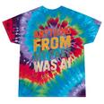 Retro AI Nostalgia Quote Distressed Vintage Tie-Dye T-Shirts Festival Tie-Dye