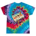 Retro Cassette Tape & Pencil Rewind Nostalgia Party 80s 90s Premium Tie-Dye T-Shirts Festival Tie-Dye