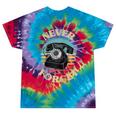 Retro Phone Never Forget Nostalgia Vintage Raglan Baseball Tee Tie-Dye T-Shirts Festival Tie-Dye