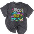 1980s 80's Baby 1990s 90's Made Me Birthday Nostalgia Vibes Mineral Wash Tshirts Mineral Black