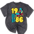 1986 Retro Raised In The 80s Old School Nostalgia Vibes Mineral Wash Tshirts Mineral Black