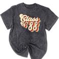 1988 Class Reunion Retro Class Of 88 High School Graduation Mineral Wash Tshirts Mineral Black