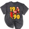 1990 Retro Roller Skate Vintage 90s Nostalgia Collector Mineral Wash Tshirts Mineral Black