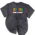 1st Grade Here I Come Kids Kindergarten Graduation Shirt Mineral Wash Tshirts Mineral Black