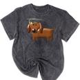 2018 Dog Graduation Shirt Dachshund Graduation For Men Women Kids Mineral Wash Tshirts Mineral Black