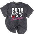 2018 Kiss My Class Goodbye Graduation Mineral Wash Tshirts Mineral Black