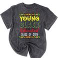 2019 African American High School Graduation Senior T Shirt Mineral Wash Tshirts Mineral Black