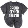 2019 Senior Grandma SEN19R Class Graduation Party T Shirt Mineral Wash Tshirts Mineral Black