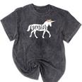 2019 Senior Unicorn Shirt Graduation High School College Mineral Wash Tshirts Mineral Black