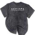 2023 Seniors The One Where They Graduate Graduation Class Mineral Wash Tshirts Mineral Black