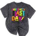 2025 Last Day Of School Autograph Kindergarten Graduation Mineral Wash Tshirts Mineral Black