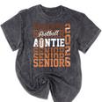 2026 Football Senior Auntie Graduation Matching Family Mineral Wash Tshirts Mineral Black