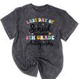 2026 Last Day Of School Autograph 8th Grade Graduation Party Mineral Wash Tshirts Mineral Black