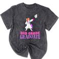 3rd Grade Graduation Unicorn End Of Year Third Mineral Wash Tshirts Mineral Black