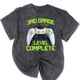 3rd Grade Level Complete Gamer Class Of 2026 Graduation Mineral Wash Tshirts Mineral Black