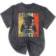 4th Grade Level Complete Gamer Class Of 2023 Graduation Mineral Wash Tshirts Mineral Black