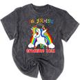 5th Grade Graduate Class 2021 Dabbing Unicorn Graduation Mineral Wash Tshirts Mineral Black