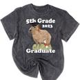 5th Grade Graduation Class Of 2023 Capybara Fifth Graduate Mineral Wash Tshirts Mineral Black