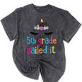 5th Grade Nailed It T Shirt Unicorn Graduation Class Of 2018 Mineral Wash Tshirts Mineral Black