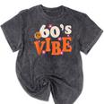 60's Vibe Retro Nostalgia Classic Mixtape Era 1960s Party Mineral Wash Tshirts Mineral Black