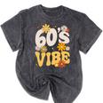 60's Vibe Vintage Nostalgia Mixtape Era 1960s Party Groovy Mineral Wash Tshirts Mineral Black