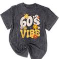 60's Vibe Vintage Nostalgia Mixtape Era 1960s Party Groovy Mineral Wash Tshirts Mineral Black