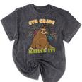 6th Grade Graduation Sloth Nailed It Class Of 2025 Mineral Wash Tshirts Mineral Black