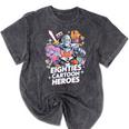 80's Cartoon Heroes Apparel For Retro Nostalgia Fans Mineral Wash Tshirts Mineral Black