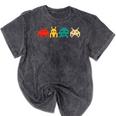 80s Video Game Nostalgia Retro Vintage Arcade Novelty Mineral Wash Tshirts Mineral Black