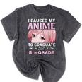8th Grade Graduation Anime 2024 Graduate Middle School Girls Mineral Wash Tshirts Mineral Black