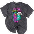 The 90s Are Calling Retro 90s Kid Nostalgia Gag Meme Mineral Wash Tshirts Mineral Black