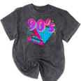 90's Vibe Retro Style Cassette Tape Nostalgia 1990s Party Mineral Wash Tshirts Mineral Black