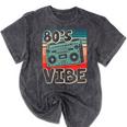 90's Vibe Vintage Style Cassette Tape Nostalgia 1990s Party Mineral Wash Tshirts Mineral Black