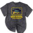 Achievement Unlocked High School Graduation Gamer Mineral Wash Tshirts Mineral Black