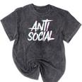 Anti Social Anti Social Club Introvert People Haters Mineral Wash Tshirts Mineral Black