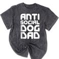 Anti-Social Dog Dad Quote For Anti Social Introvert Persons Mineral Wash Tshirts Mineral Black