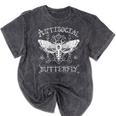 Antisocial Butterfly Introvert Death Head Moth Mineral Wash Tshirts Mineral Black