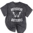 Antisocial Butterfly Introverts Homebodies Mineral Wash Tshirts Mineral Black