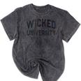 Antisocial WICKED UNIVERSITY Introvert Don't Call Me U Mineral Wash Tshirts Mineral Black