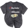 Bachelor Graduation Mineral Wash Tshirts Mineral Black