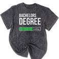 Bachelors Degree Loading College Student Graduation Mineral Wash Tshirts Mineral Black