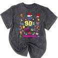 Back To 90's Christmas Nostalgia Quotes Graphic Premium Tri-Blend Mineral Wash Tshirts Mineral Black