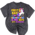 Back To School First Day Of Kindergarten Graduation Unicorn Mineral Wash Tshirts Mineral Black