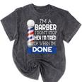Barber Stylist Barber College Graduation Mineral Wash Tshirts Mineral Black