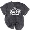 Barbershop Barber School Graduation Shirt Mineral Wash Tshirts Mineral Black