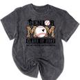 Baseball Senior Class Of 2027 Senior 2027 Graduation Women Mineral Wash Tshirts Mineral Black