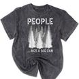 Bigfoot People Not a Big Fan Sasquatch Introvert Mineral Wash Tshirts Mineral Black