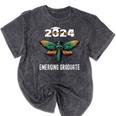 Biology Class Of 2024 Emerging Graduation For Him Mineral Wash Tshirts Mineral Black