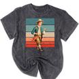 Boy Goose Vintage Rural Pastoral Charm Nostalgia Simple Life Mineral Wash Tshirts Mineral Black