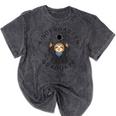 Boys Girls Kindergarten Graduate Sloth Graduation Cap Mineral Wash Tshirts Mineral Black